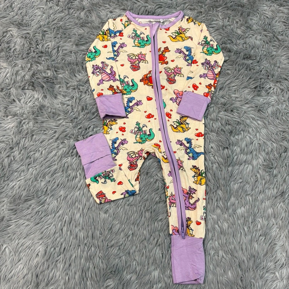 Small Shop Dragon Tales Convertible Bamboo Sleeper Baby Girl 3-6 Months NEW
